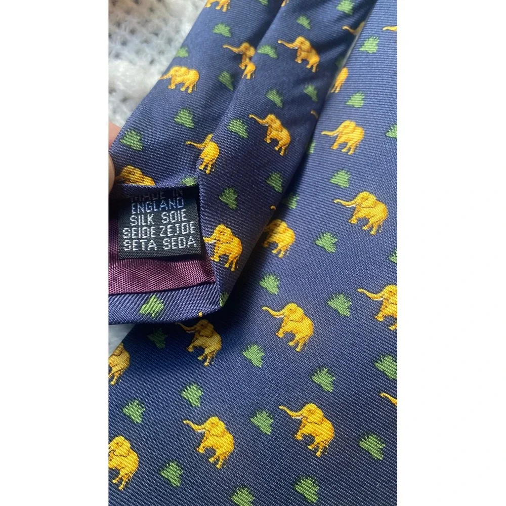 2 Silk Elephant Novelty‎ Ties English Silk Mitchelsons London Excellent Gift!